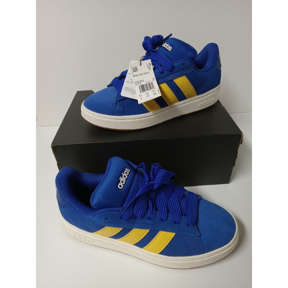 Adidas Grand Court Alpha Men's 11.5 Lucid Blue Yellow